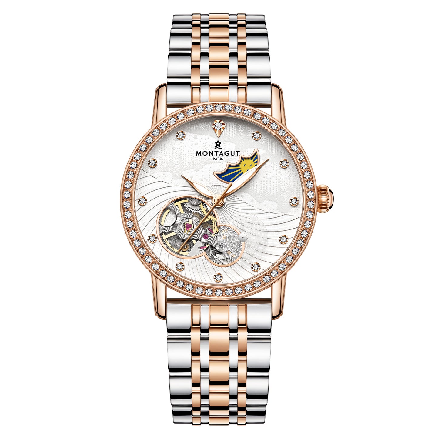 Mechanical watch waterproof watch lady sun moon star