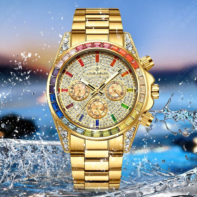 Men's Rainbow Mechanical Watch with Luminous Dial