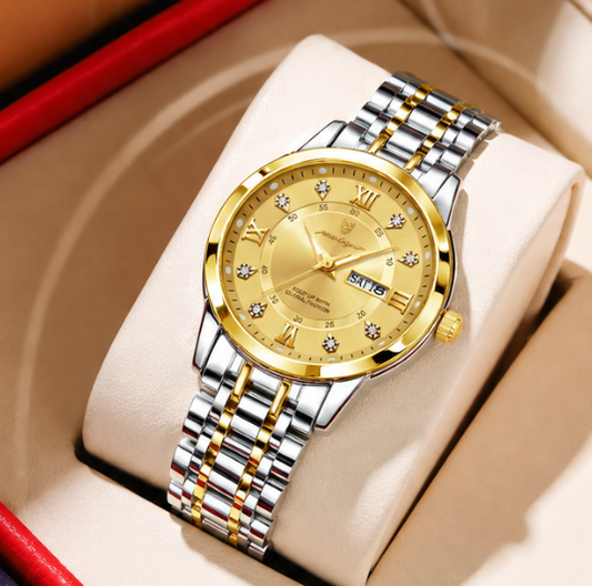 Waterproof Dual Calendar Luminous Quartz Watch