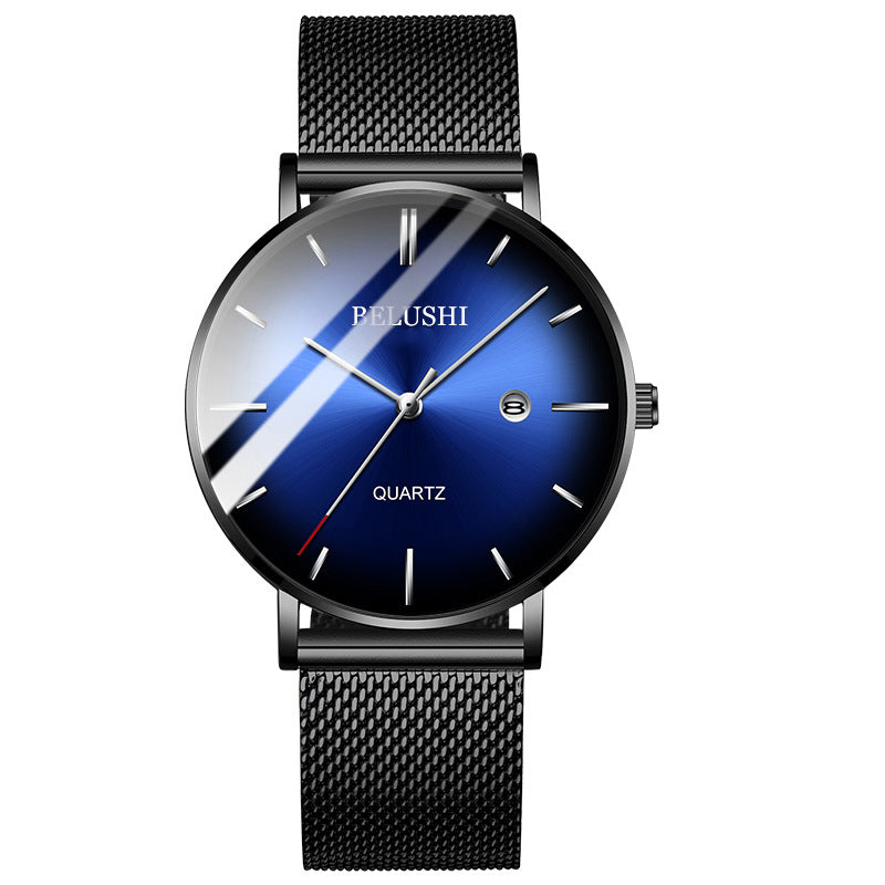 Blu-ray ultra-thin fashion men's quartz watch