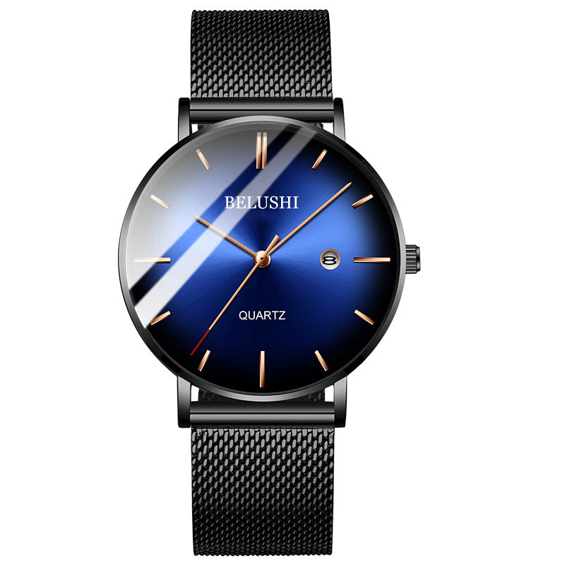 Blu-ray ultra-thin fashion men's quartz watch