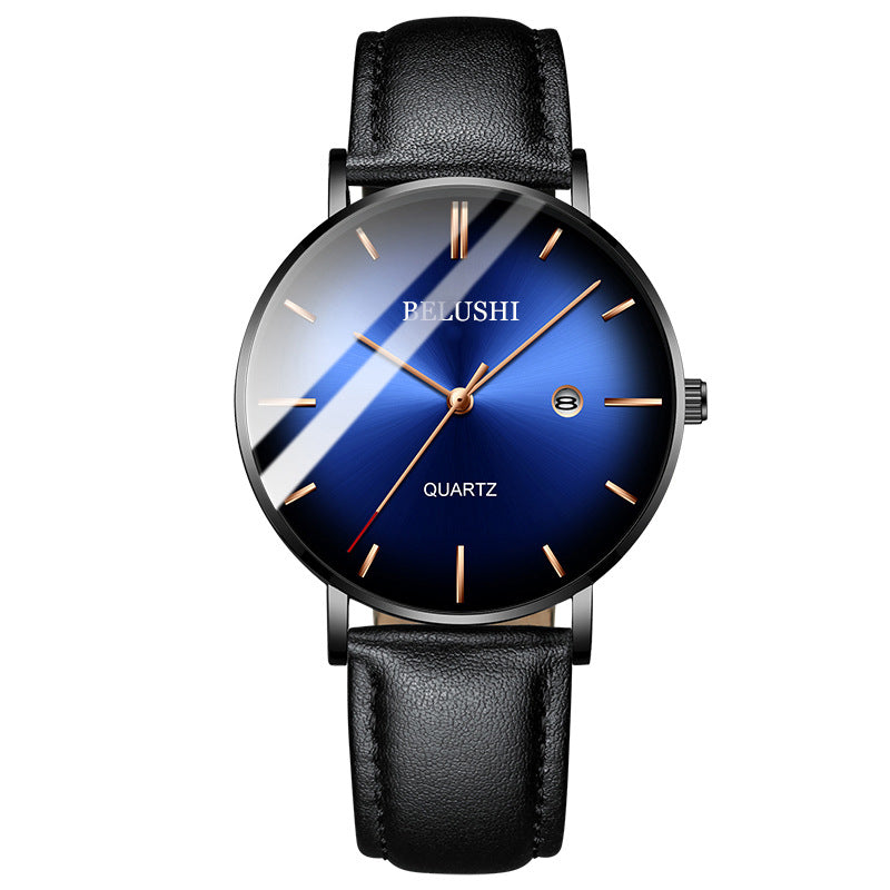 Blu-ray ultra-thin fashion men's quartz watch