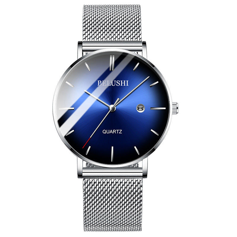 Blu-ray ultra-thin fashion men's quartz watch