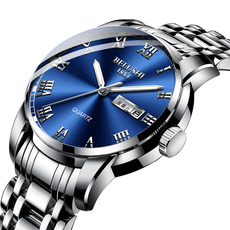 Steel belt fashion men's watch waterproof quartz watch
