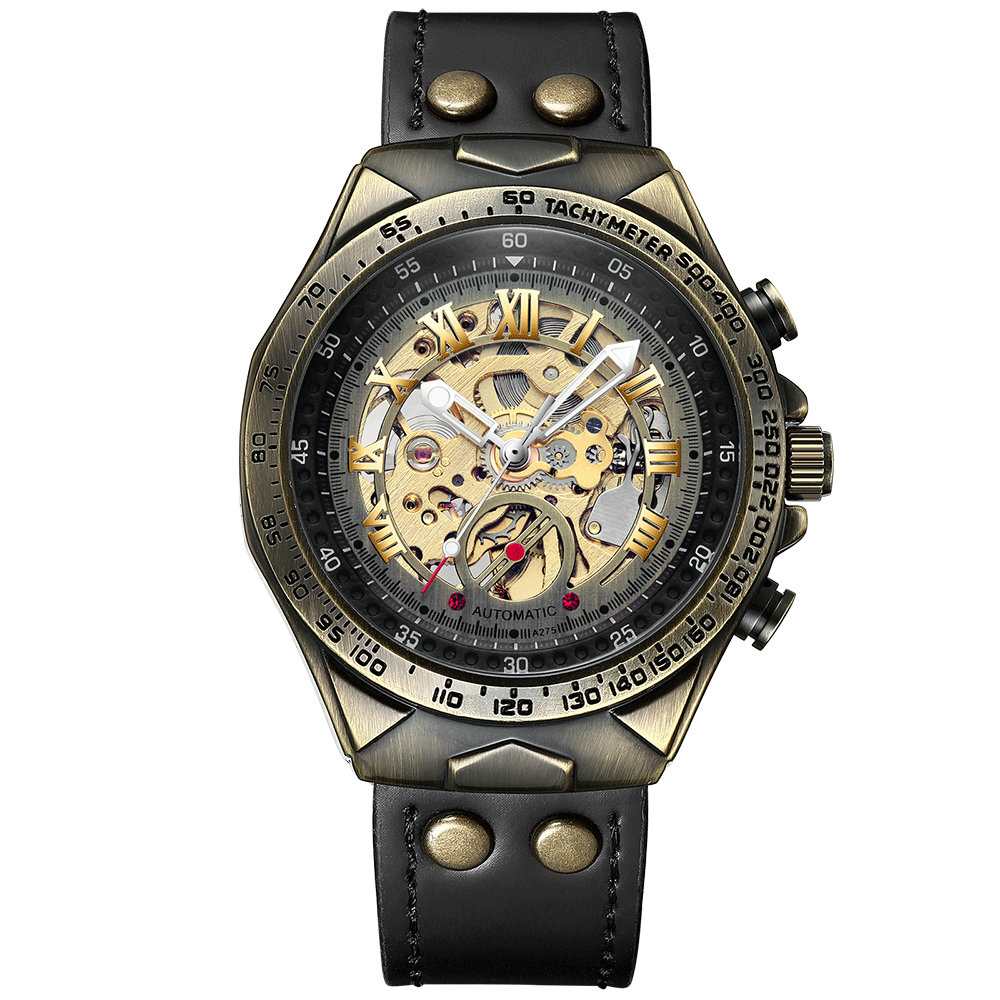 Men's Bronze Automatic Mechanical Watch