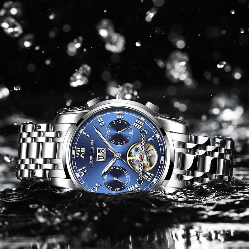 Men's fashion tourbillon multi-function automatic mechanical watch