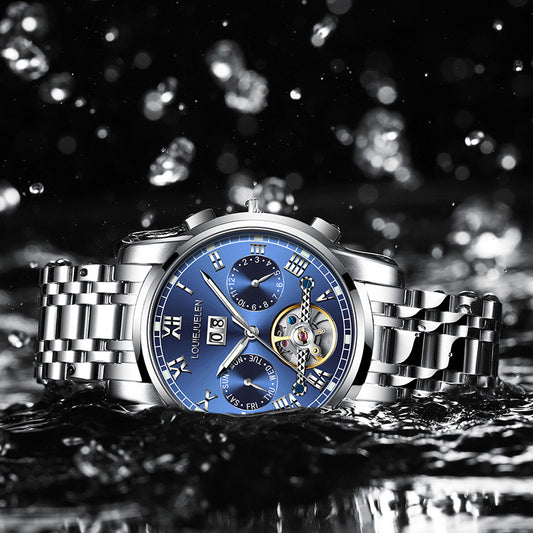 Men's fashion tourbillon multi-function automatic mechanical watch