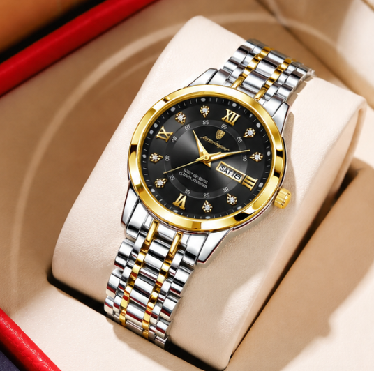 Waterproof Dual Calendar Luminous Quartz Watch