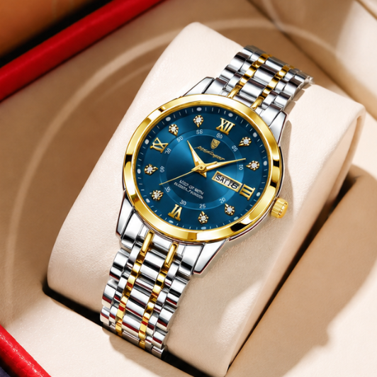 Waterproof Dual Calendar Luminous Quartz Watch