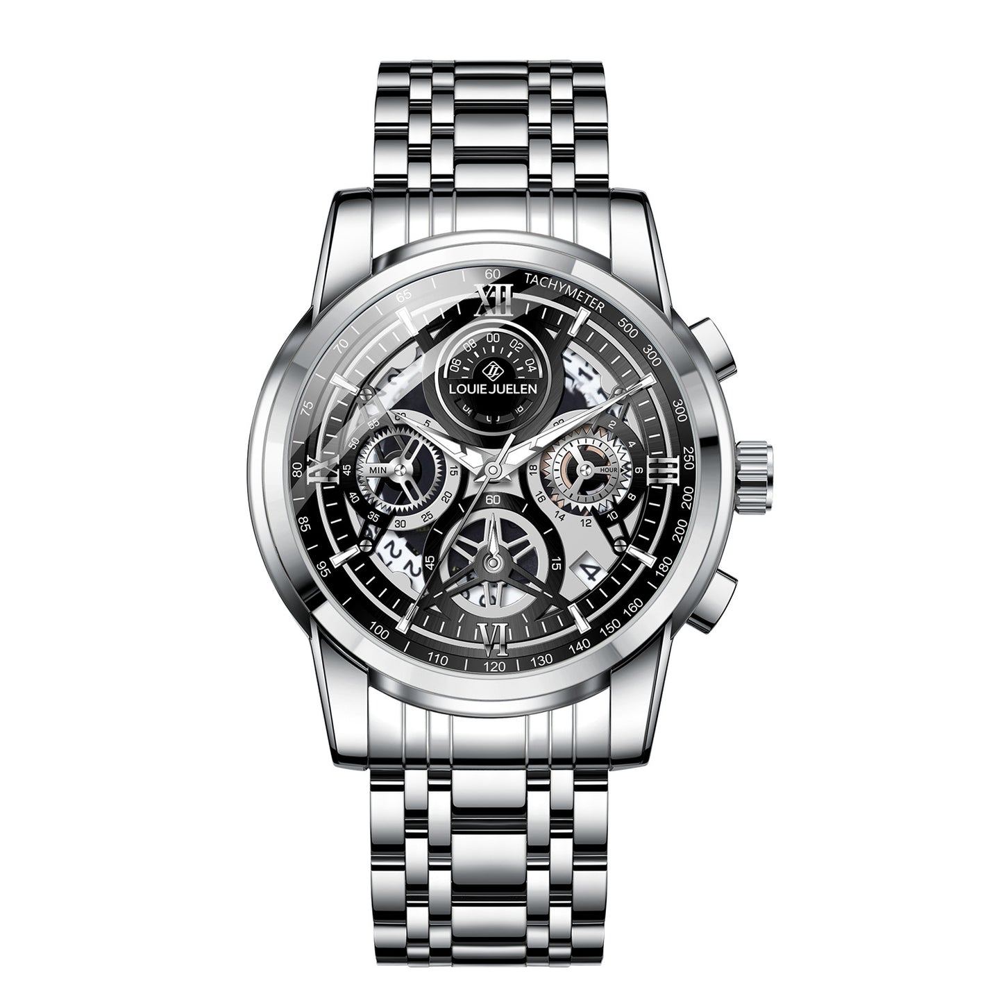 Hollow fashion business multi-function quartz watch