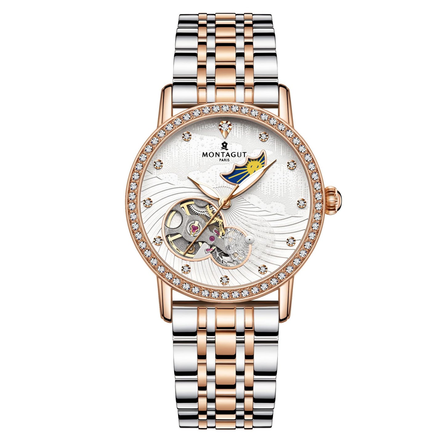 Mechanical watch waterproof watch lady sun moon star