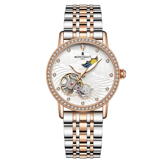 Mechanical watch waterproof watch lady sun moon star