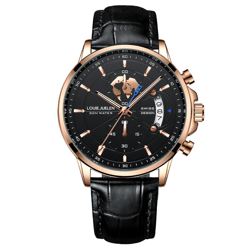Men's Business Quartz Watch Casual Waterproof