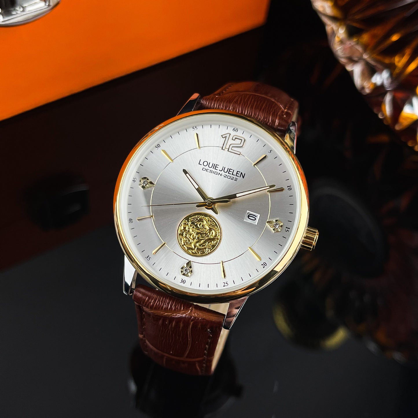 Diamond waterproof fashion casual men's quartz watch