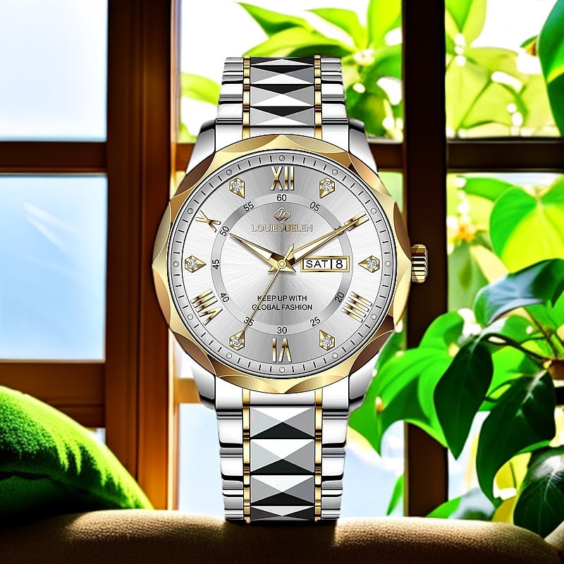 Business Men's Stainless Steel Strap Quartz Watch