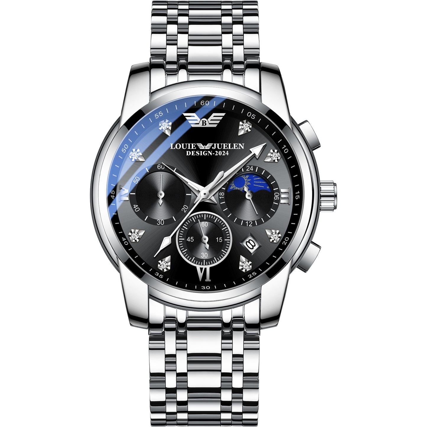 Men's Multifunctional Luminous Calendar Waterproof Quartz Watch