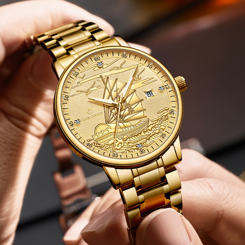 Fully automatic mechanical men's watch multi-function business