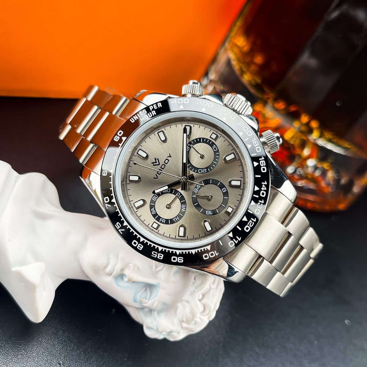Popular real three-eye men's mechanical watch