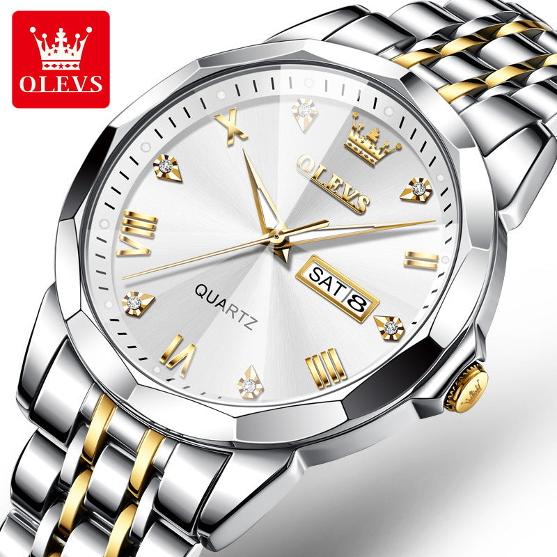 Men's Dual Calendar Quartz Watch