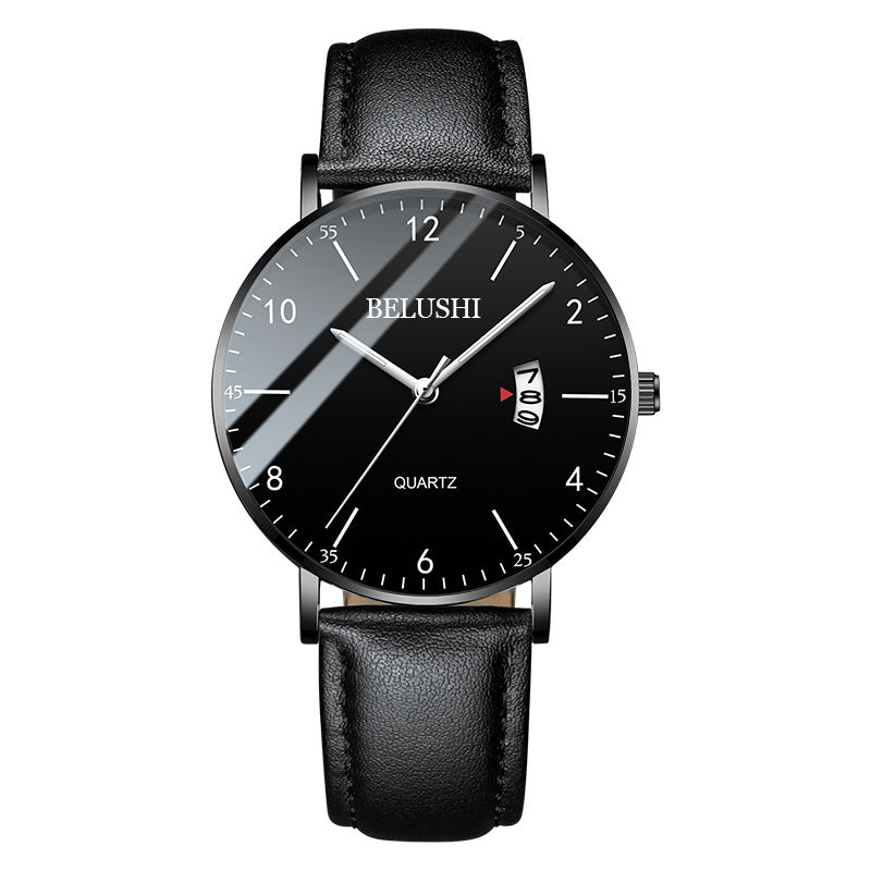 Black Simple Business Men's Quartz Watch