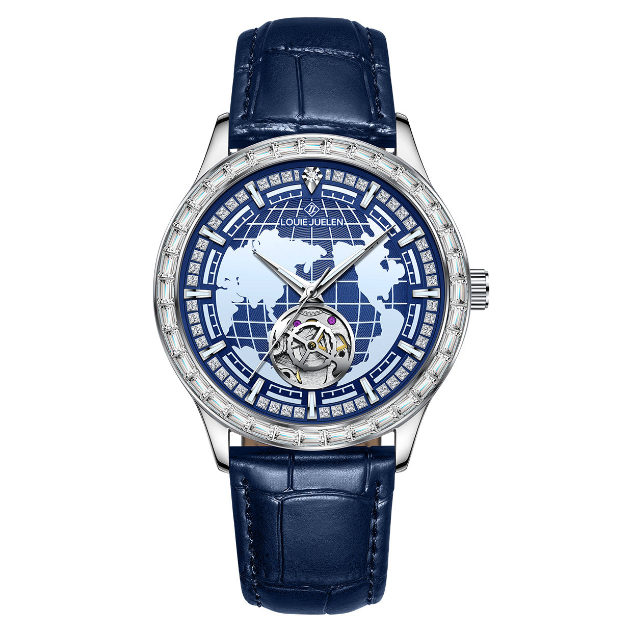 Earth Dial Luminous Waterproof Men's Mechanical Watch