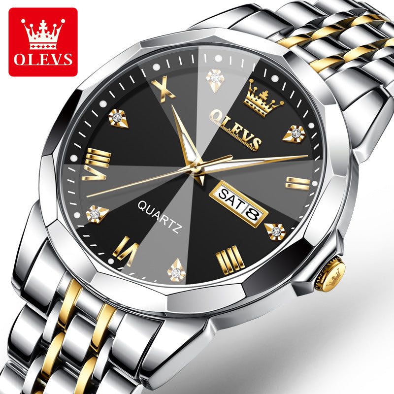 Men's Dual Calendar Quartz Watch