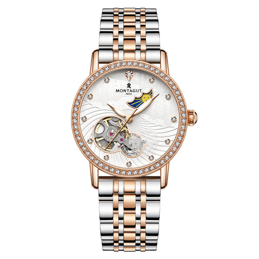 Mechanical watch waterproof watch lady sun moon star