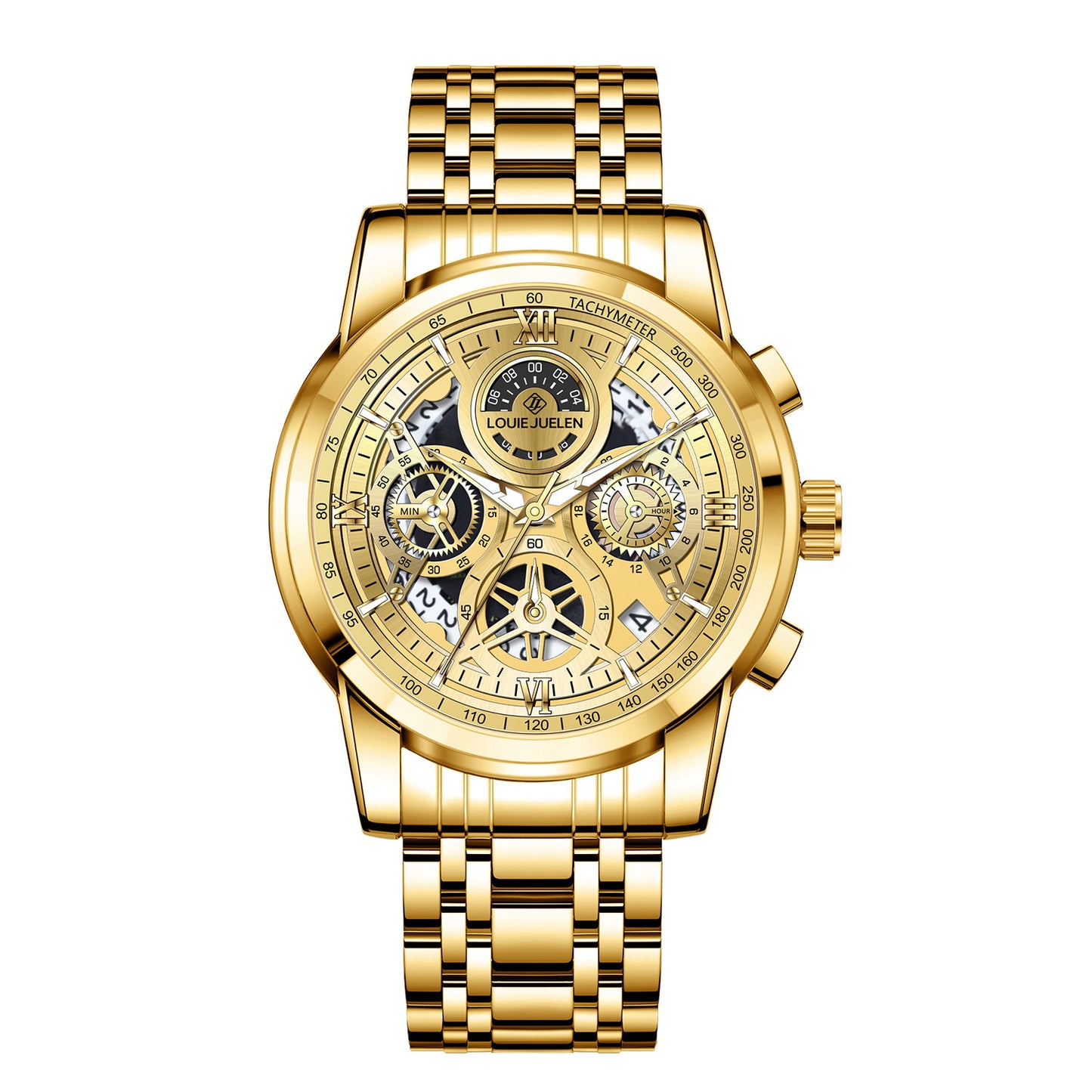 Hollow fashion business multi-function quartz watch