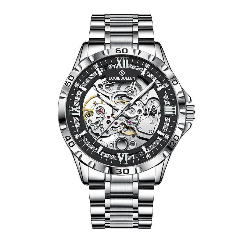 Fully automatic hollow mechanical watch men's watch