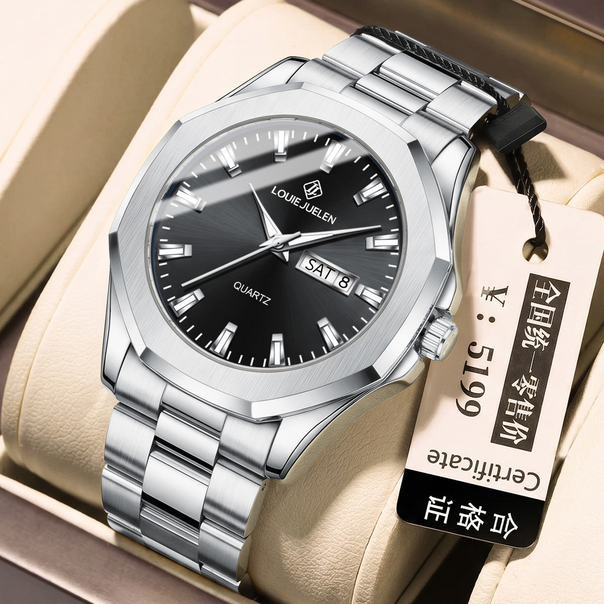 Stylish and simple quartz watch men's business watch