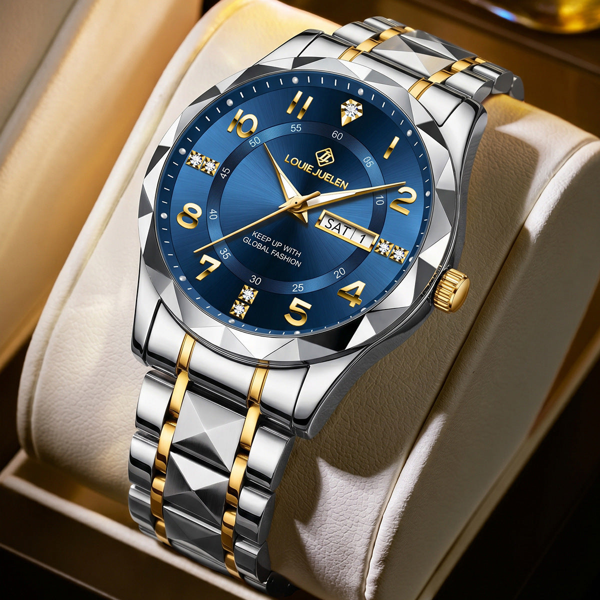Men's Business Quartz Watch Fine Steel Strap Watch