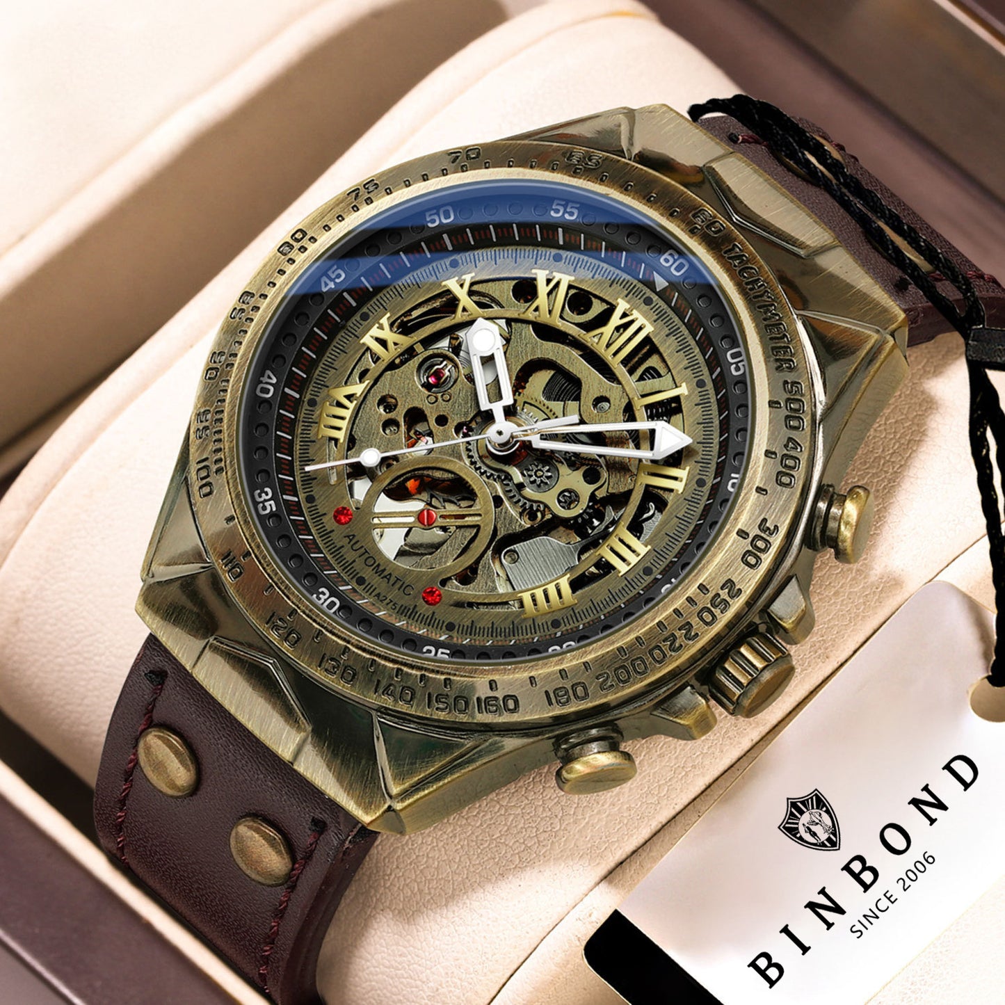 Men's Bronze Automatic Mechanical Watch