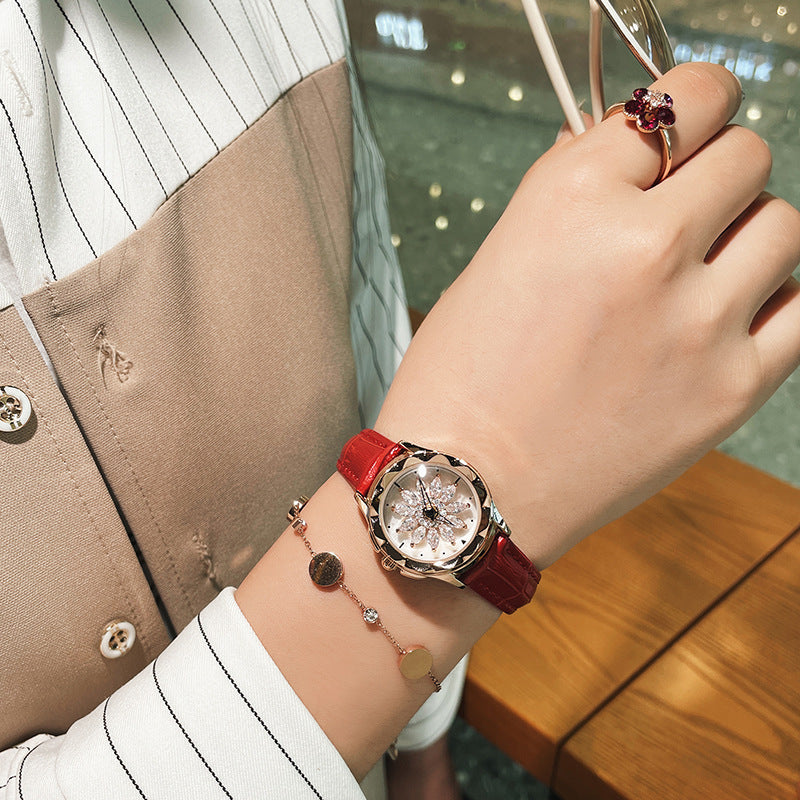 Simple women's watch niche light luxury high-end quartz watch