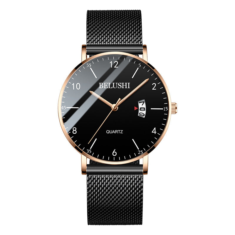 Black Simple Business Men's Quartz Watch