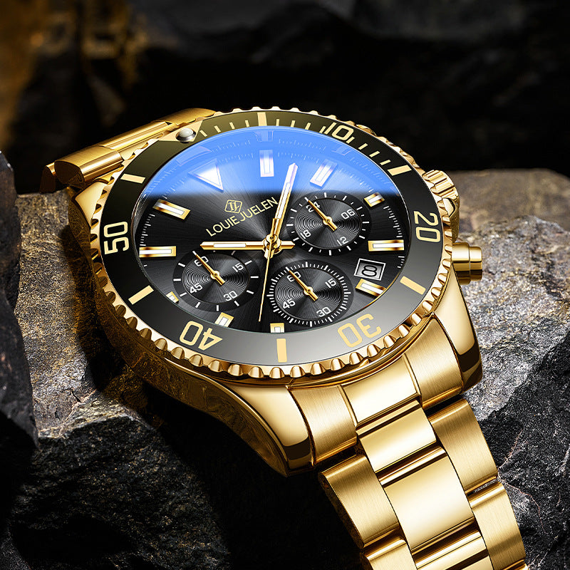 Men's Green Chronograph Watch