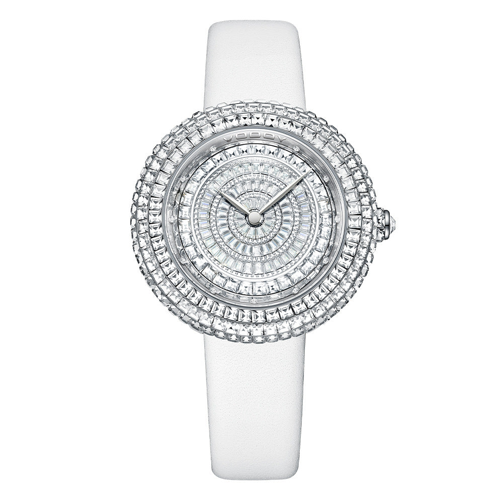 Gypsy Ladies Full Diamond Quartz Watch