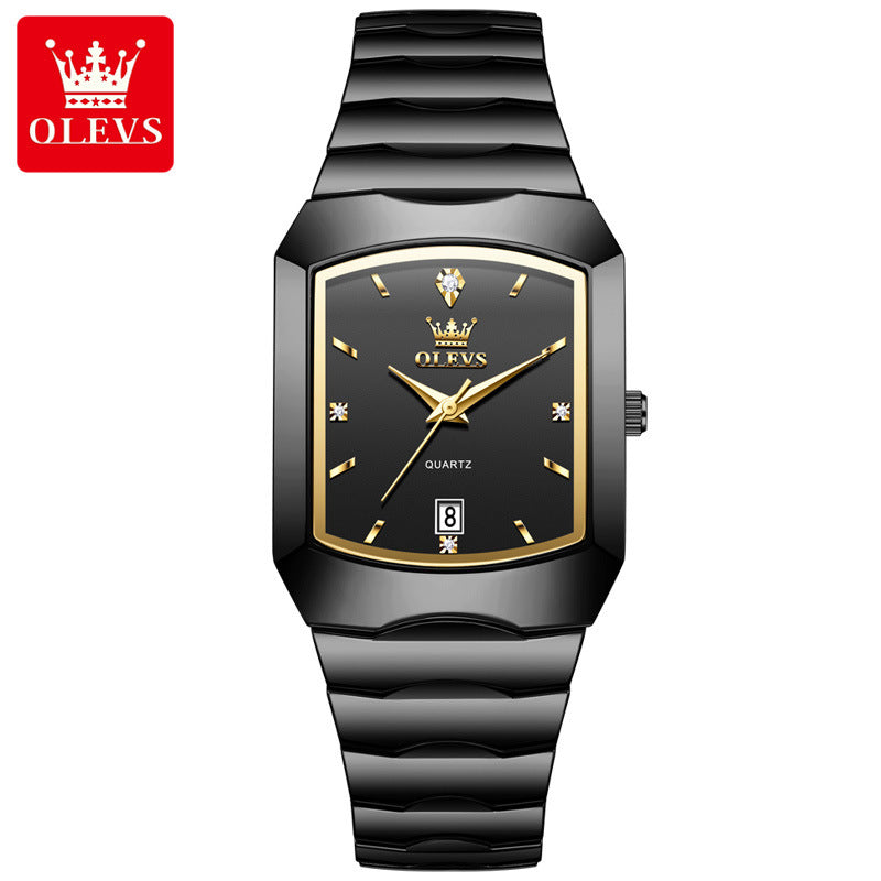 Men's Square Tungsten Quartz Watch