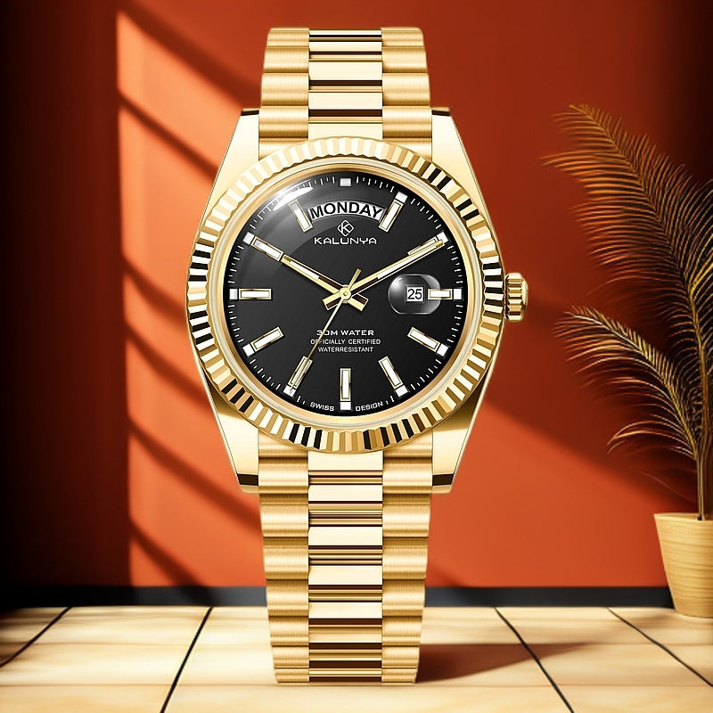 Men's Steel Belt Calendar Quartz Watch