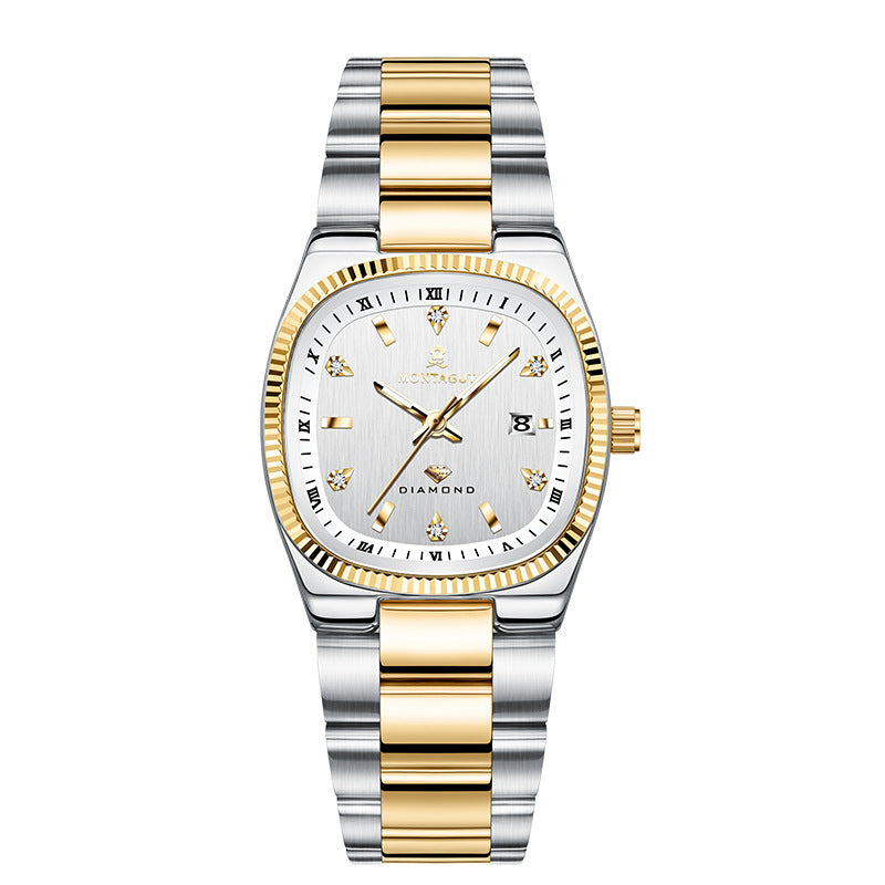 Couple Stainless Steel Quartz Watch Set