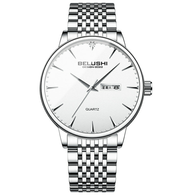 Steel belt fashion men's watch waterproof quartz watch