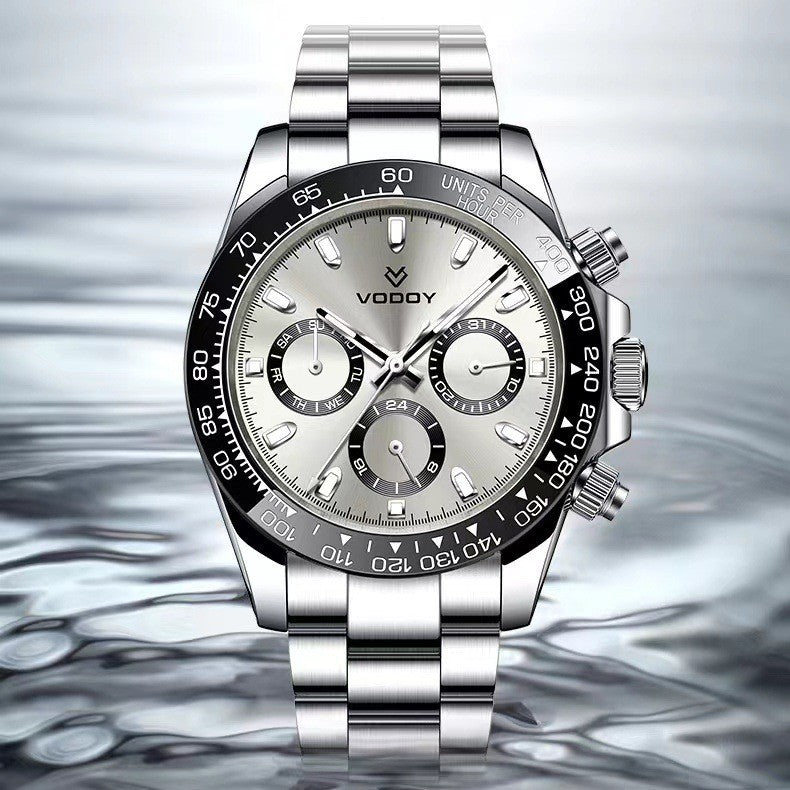 Popular real three-eye men's mechanical watch