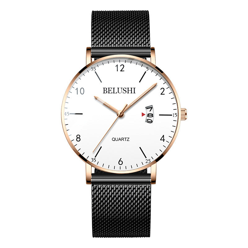 Black Simple Business Men's Quartz Watch
