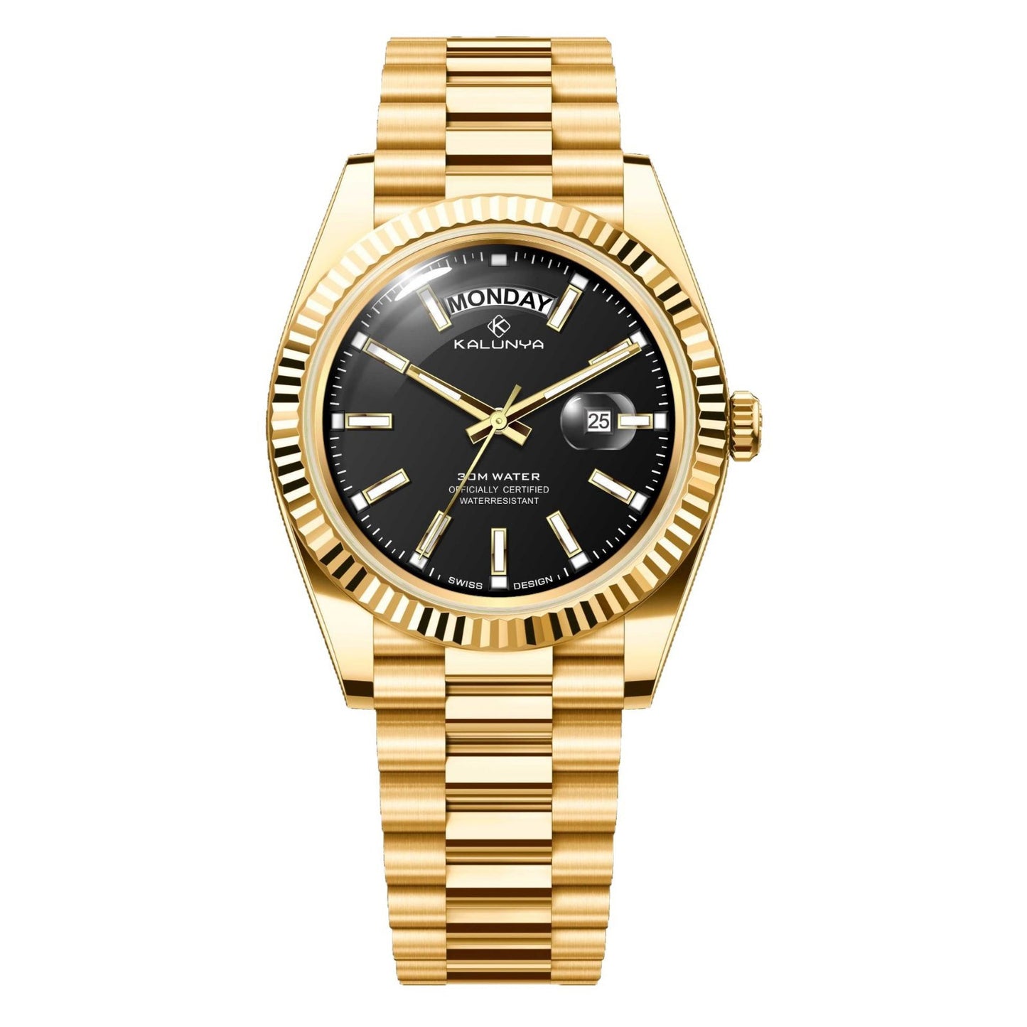 Men's Steel Belt Calendar Quartz Watch