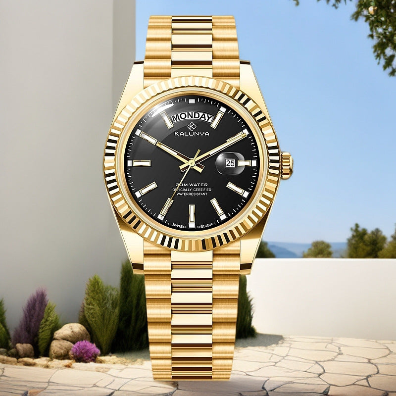 Men's Steel Belt Calendar Quartz Watch