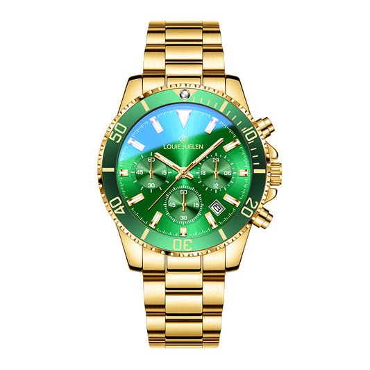 Men's Green Chronograph Watch