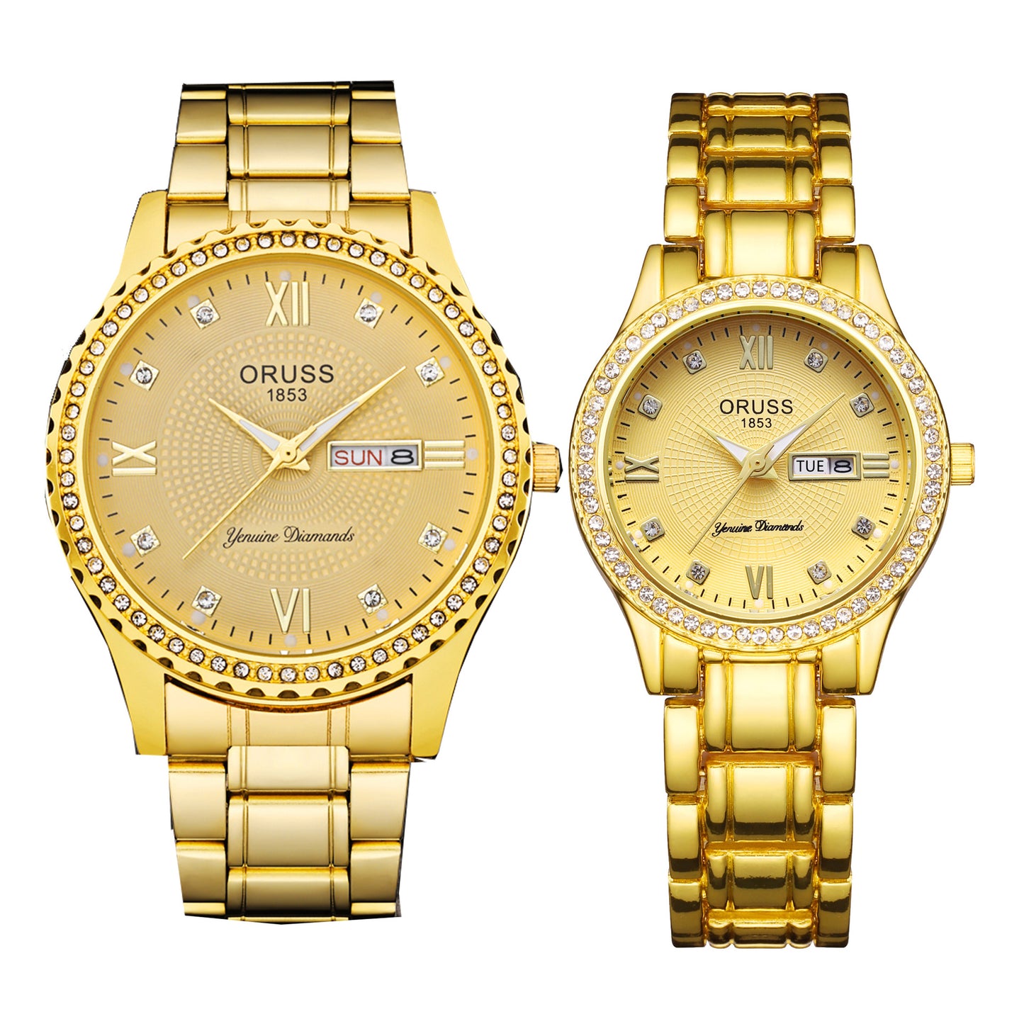 His & Hers Tungsten Steel Couple Watches