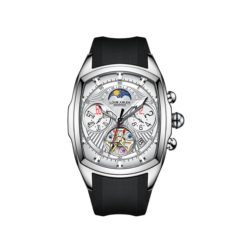 Double small disc chronograph quartz watch hollow flywheel dial male