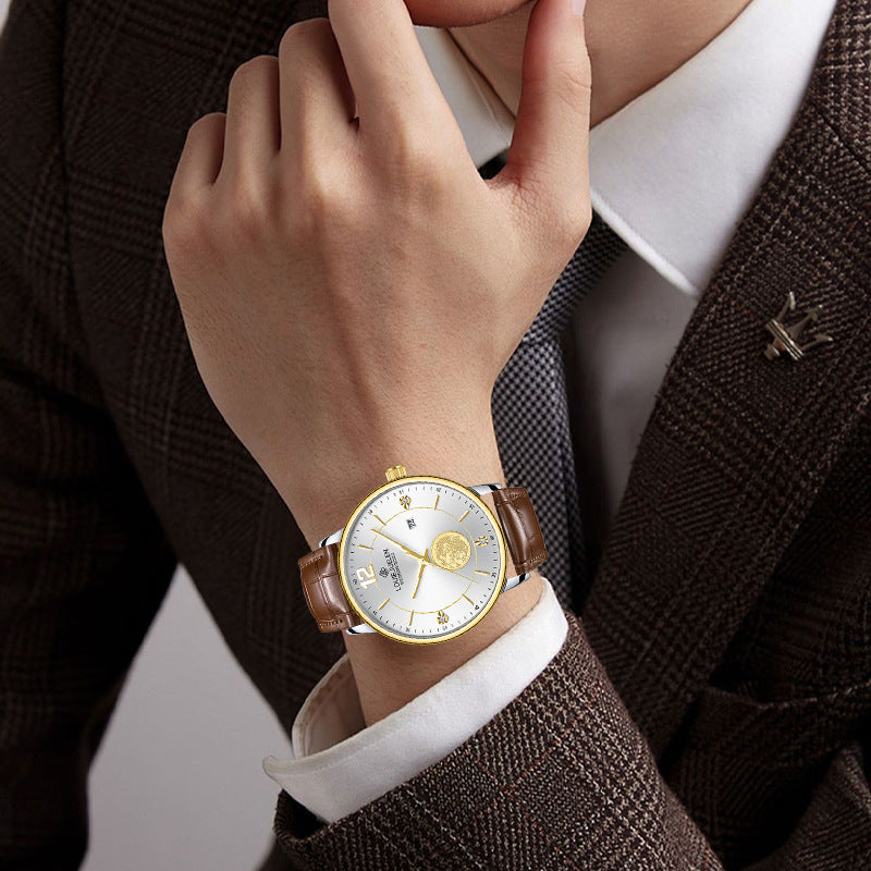 Business Men's Quartz Watch Calendar Luminous