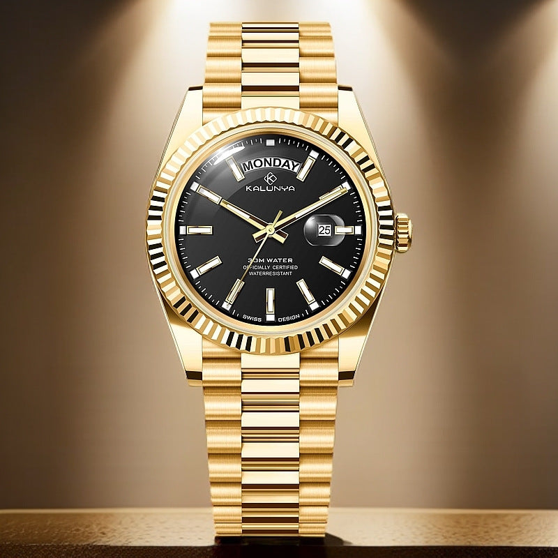 Men's Steel Belt Calendar Quartz Watch