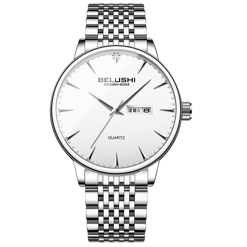 Business stainless steel with waterproof men's fashion quartz watch